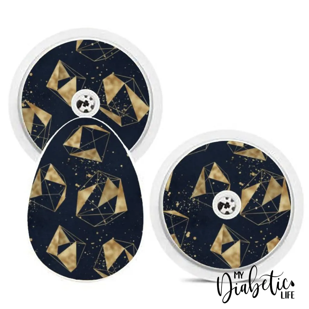 Navy Gold Geode - Bubble Reader Sticker