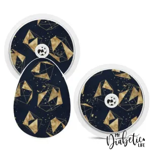 Navy Gold Geode - Bubble Reader Sticker