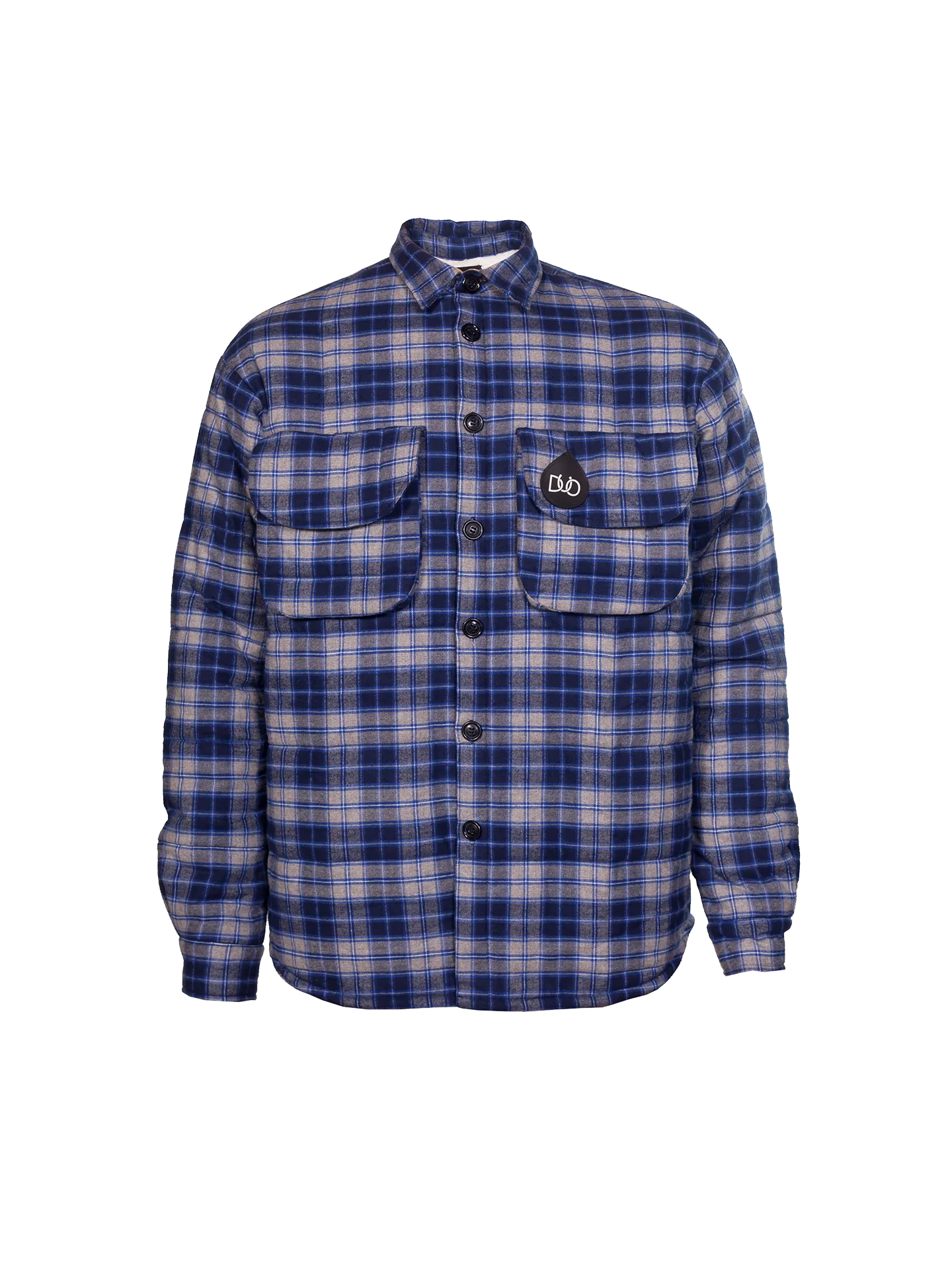 Navy Padded Check Shirt