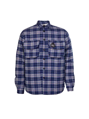 Navy Padded Check Shirt