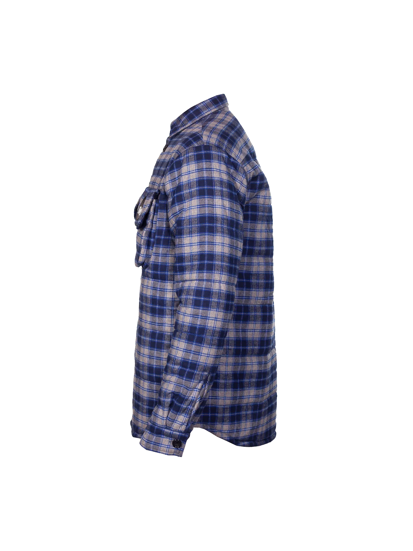 Navy Padded Check Shirt