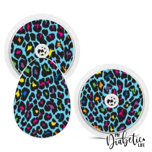 Neon Leopard Print - Bubble Reader Sticker