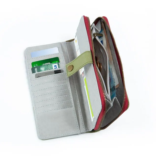NEU PAPERO leichtes Papier Wallet Damen CAT mit integriertem RFID Schutz und Münzfach