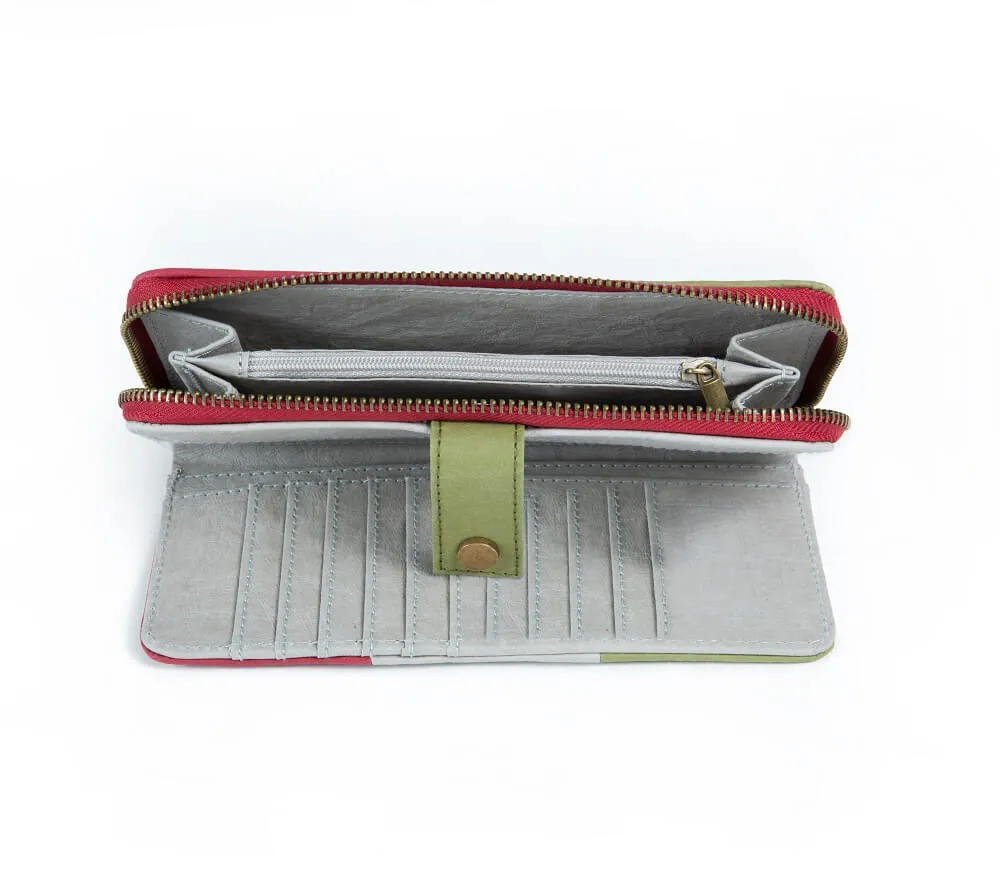 NEU PAPERO leichtes Papier Wallet Damen CAT mit integriertem RFID Schutz und Münzfach