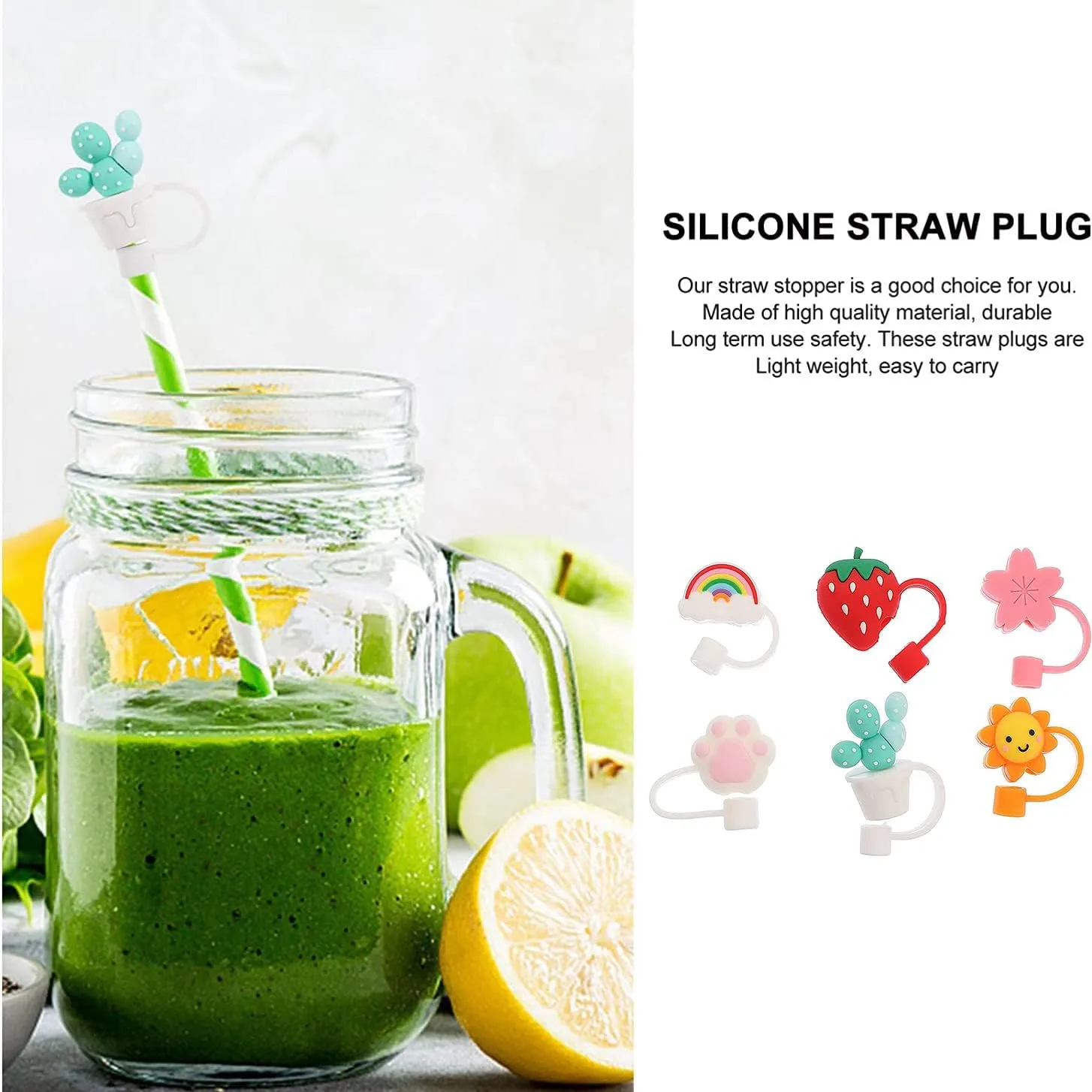 NEW 6Pcs Straw Tips Cover Straw Covers Cap for Stanley Cup Cloud Shape Straw Protecto Reusable Drinking Straw Lids for Straw Tips Bottle Accessories