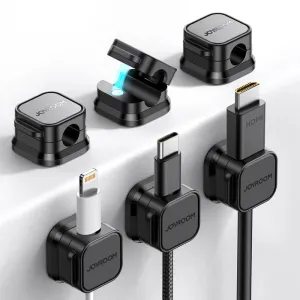 NEW Black JOYROOM JR-ZS368 Magnetic Cable Organizer (6pcs)
