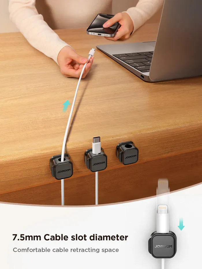 NEW Black JOYROOM JR-ZS368 Magnetic Cable Organizer (6pcs)