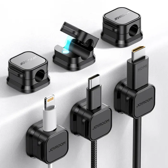 NEW Black JOYROOM JR-ZS368 Magnetic Cable Organizer (6pcs)