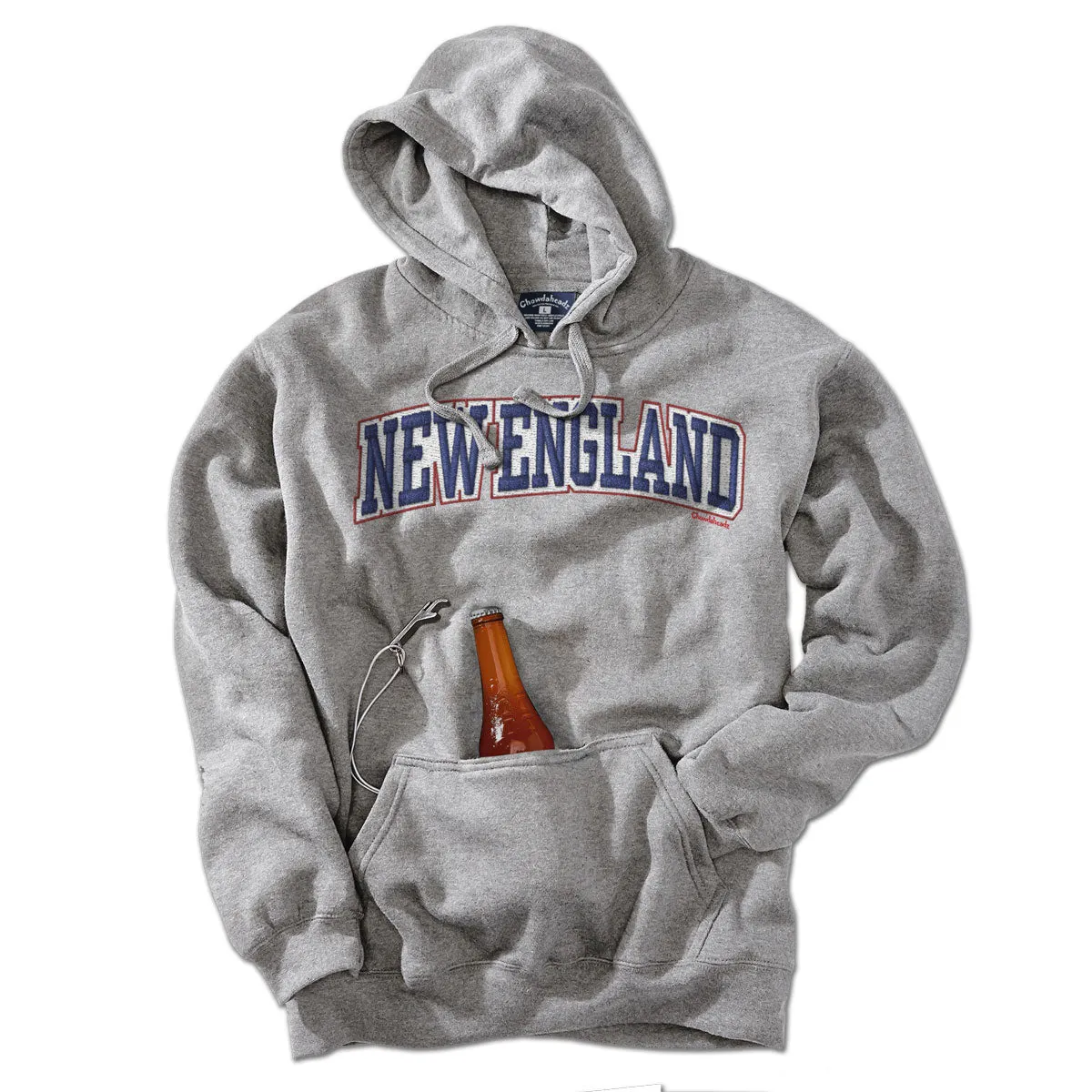 New England Arch Faux Embroidery Tailgater Hoodie