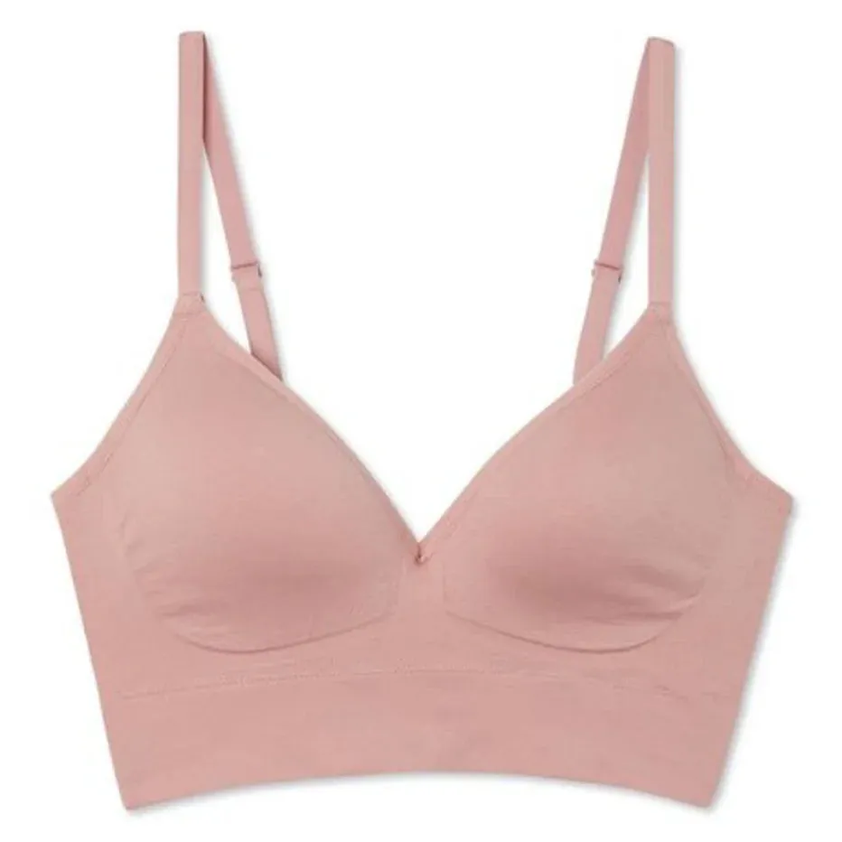 New George Women's Moulded Padded Seamless Bra, Rose, Sz Large!