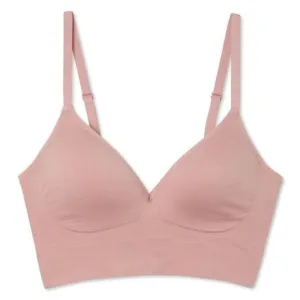 New George Women's Moulded Padded Seamless Bra, Rose, Sz Large!