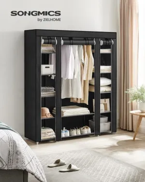 New in box! SONGMICS Closet Wardrobe, Portable Closet, Clothes Rail, Clothes Storage Organizer, Black