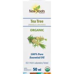 New Roots 100% Pure Essential Oil Organic Tea Tree 50 mL