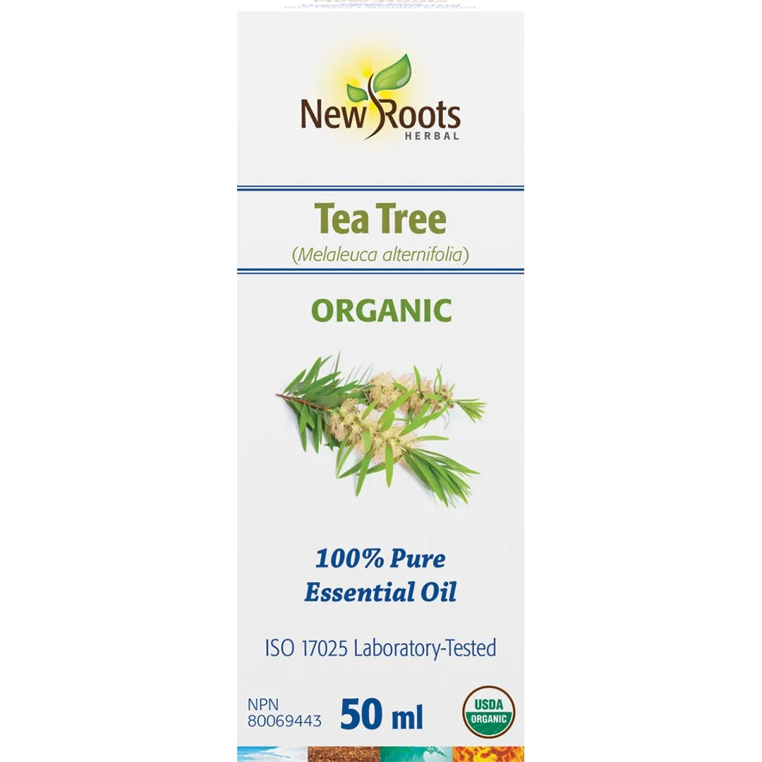 New Roots 100% Pure Essential Oil Organic Tea Tree 50 mL