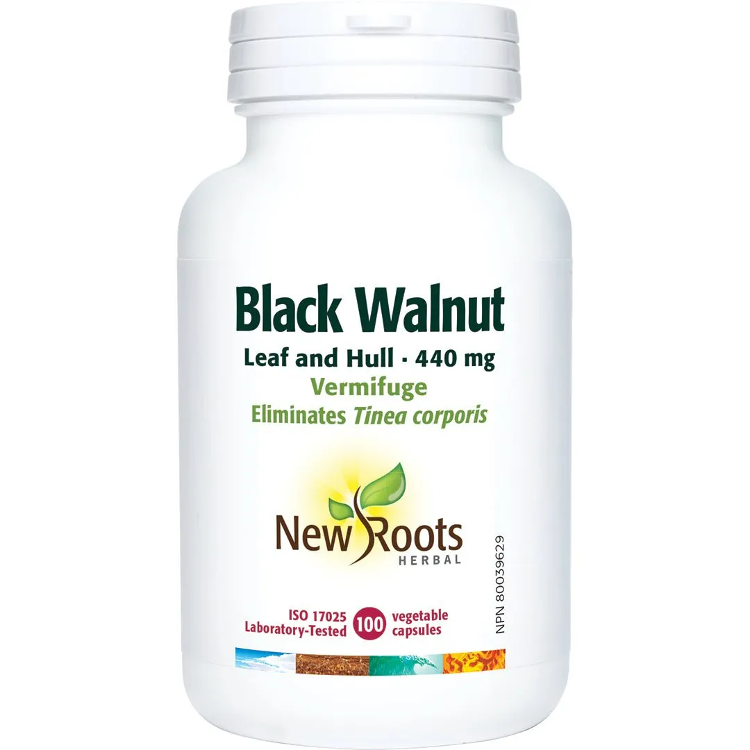 New Roots Black Walnut Leaves & Hulls 100 Veg Capsules