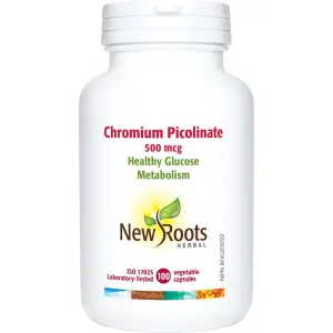 New Roots Chromium Picolinate 500mcg 100 Veg Capsules