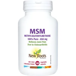 New Roots MSM 180 Veg Capsules