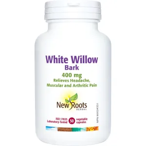 New Roots White Willow Bark 50 Capsules