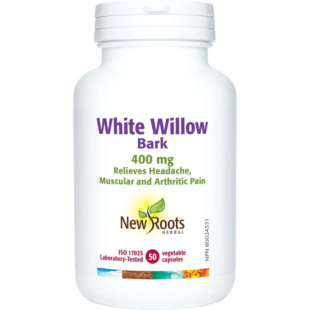 New Roots White Willow Bark 50 Capsules