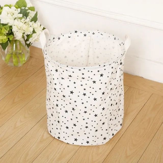 New Waterproof Cotton linen foldable Laundry Basket Dirty clothing Storage box Kids Toy Organizer tool storage organizer