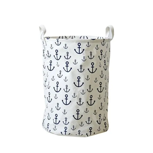 New Waterproof Cotton linen foldable Laundry Basket Dirty clothing Storage box Kids Toy Organizer tool storage organizer