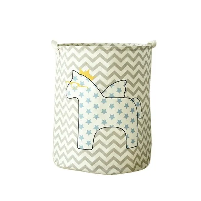 New Waterproof Cotton linen foldable Laundry Basket Dirty clothing Storage box Kids Toy Organizer tool storage organizer
