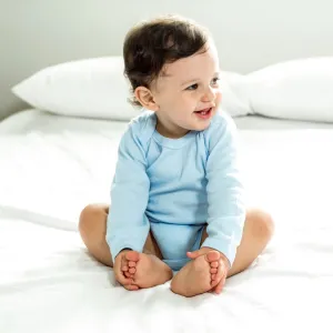 Newborn Boys' Pastel Long Sleeve Onezie 6 Pack Color:blue/yellow/white