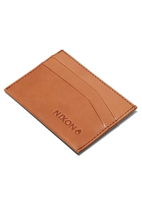 Nixon Flaco Leather Card Wallet - Tan