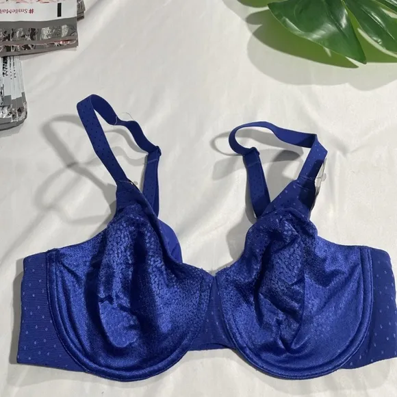 NWT $68 Wacoal [ 34D ] Back Appeal Smoothing Underwire Bra in Clematis Blue‎