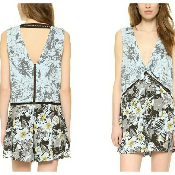 NWT SANTIAGO PRINTED ROMPER