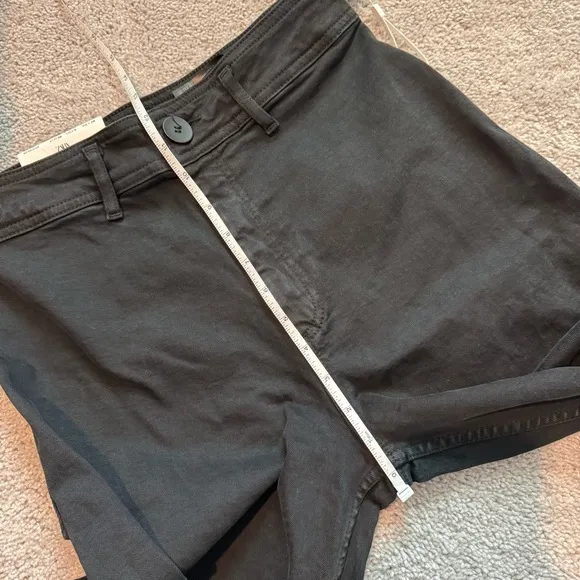 NWT Zara Pure Black Marine Straight Skim Fit Relaxed Leg High Rise size 6