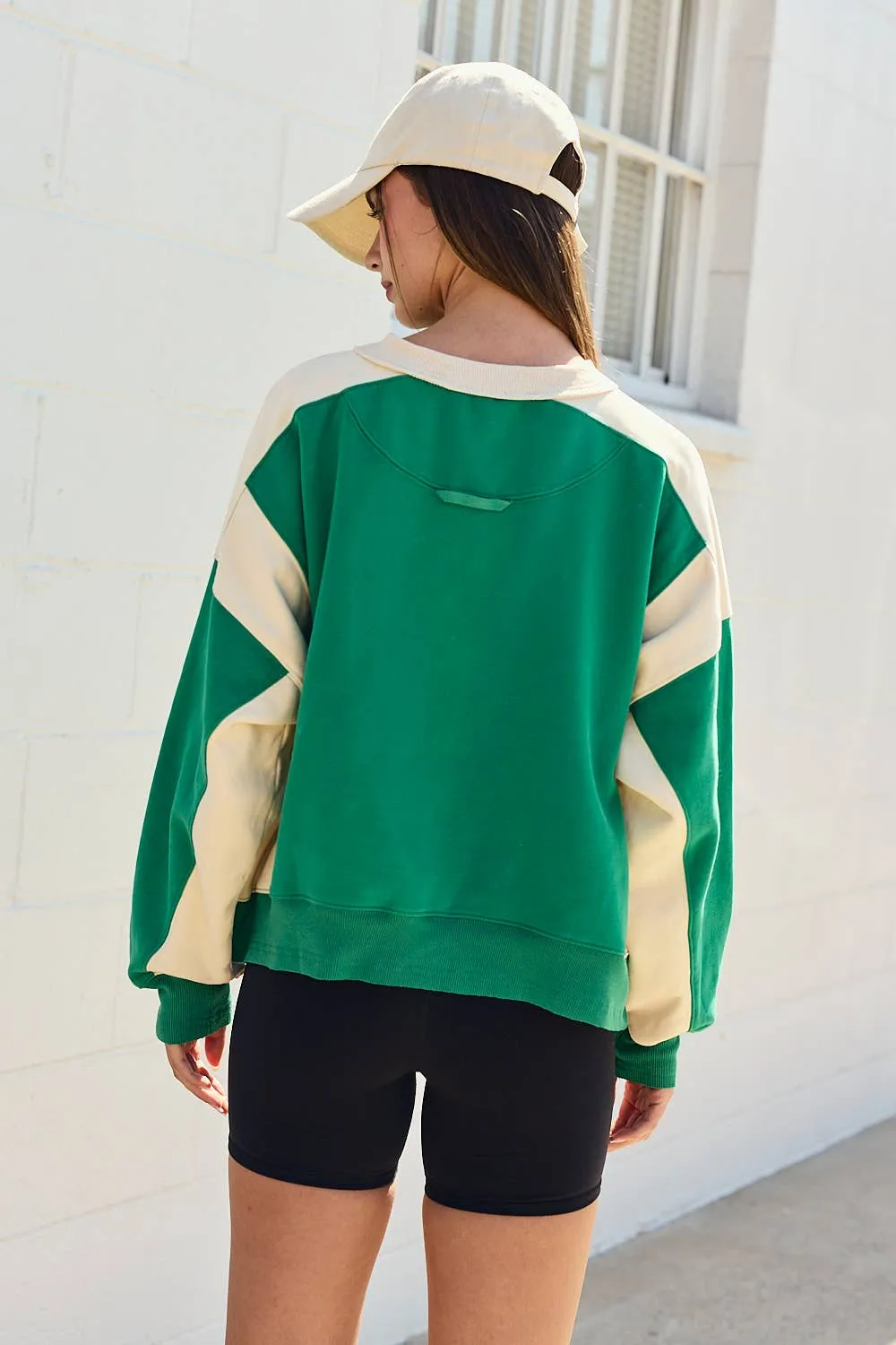 Olivia Contrast Pullover small