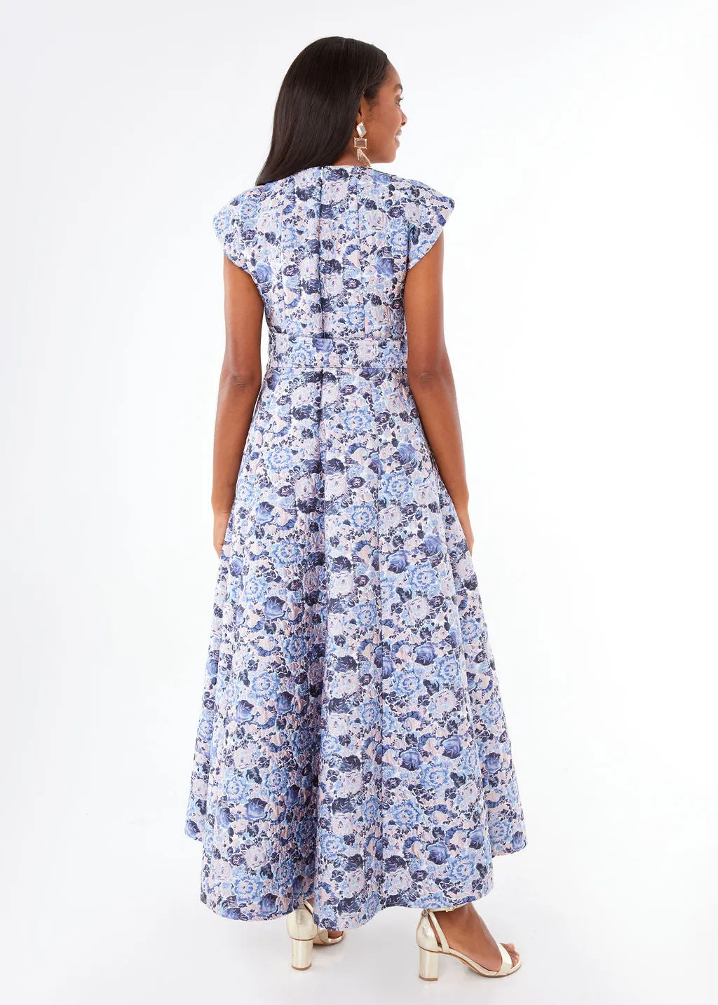 Olivia Gown Lavender Bubble Jacquard