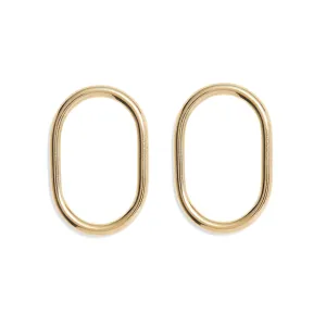 Oval Earrings in Gold