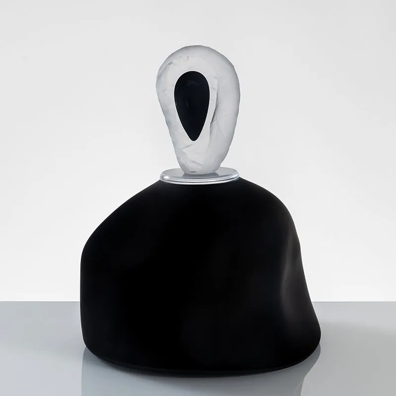 “Ovation” Large Black Glass Cremation Urn