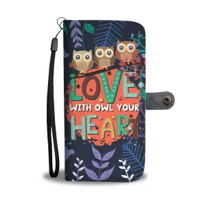 Owl (Love) - RFID Wallet Phone Case
