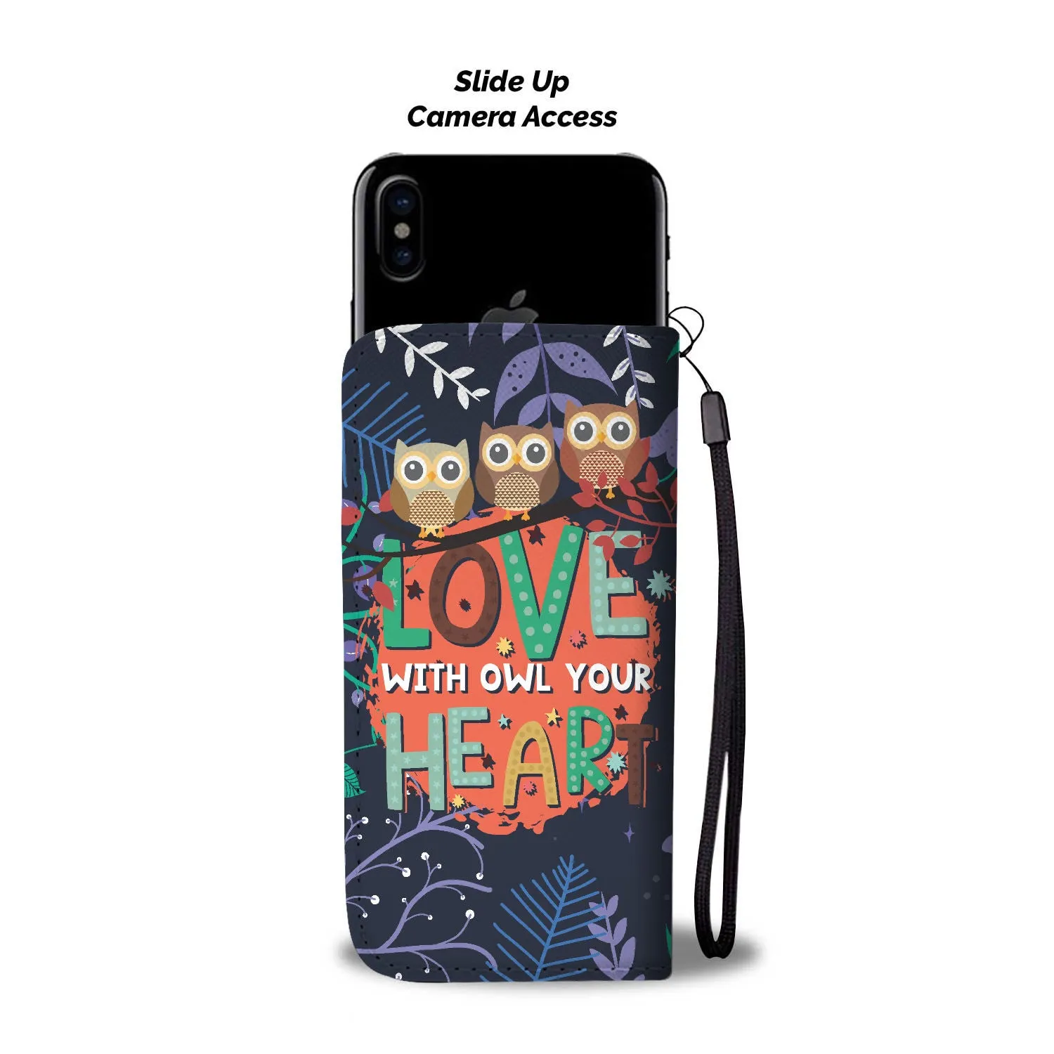 Owl (Love) - RFID Wallet Phone Case