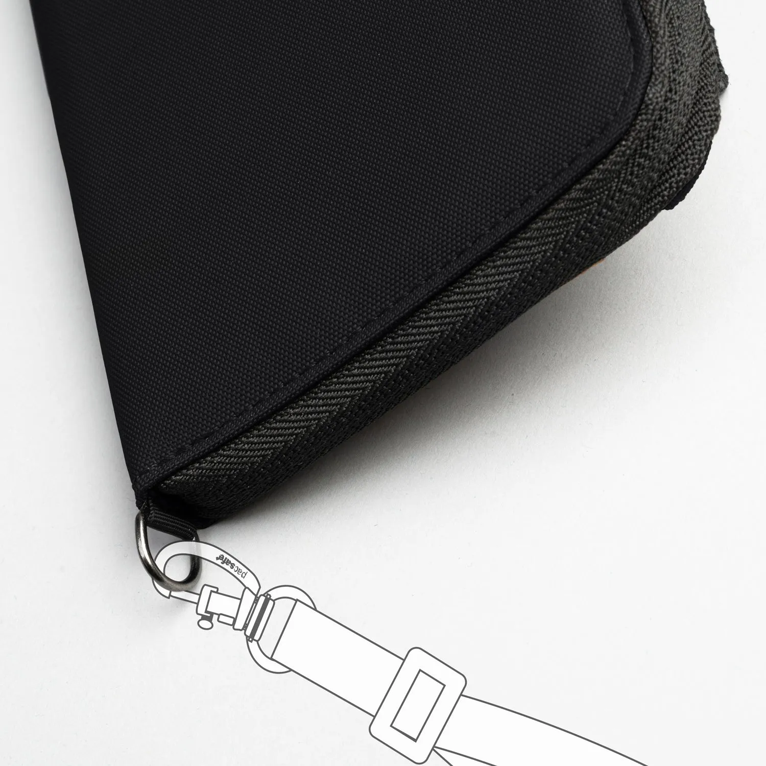Pacsafe® RFIDsafe RFID blocking zip around wallet