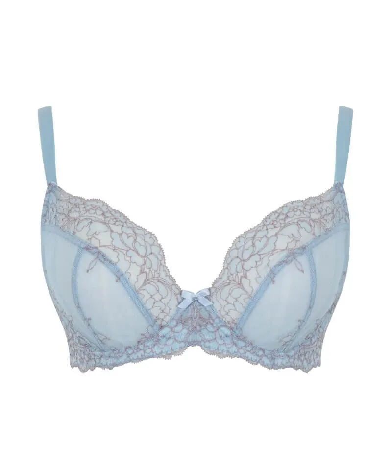 Panache Ana Underwired Plunge Bra - Blue/Ash Rose