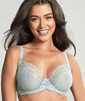 Panache Ana Underwired Plunge Bra - Blue/Ash Rose