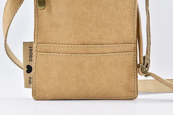 PAPERO Handy Umhängetasche BUTTERFLY aus Papier mit RFID für Passport, Reisen