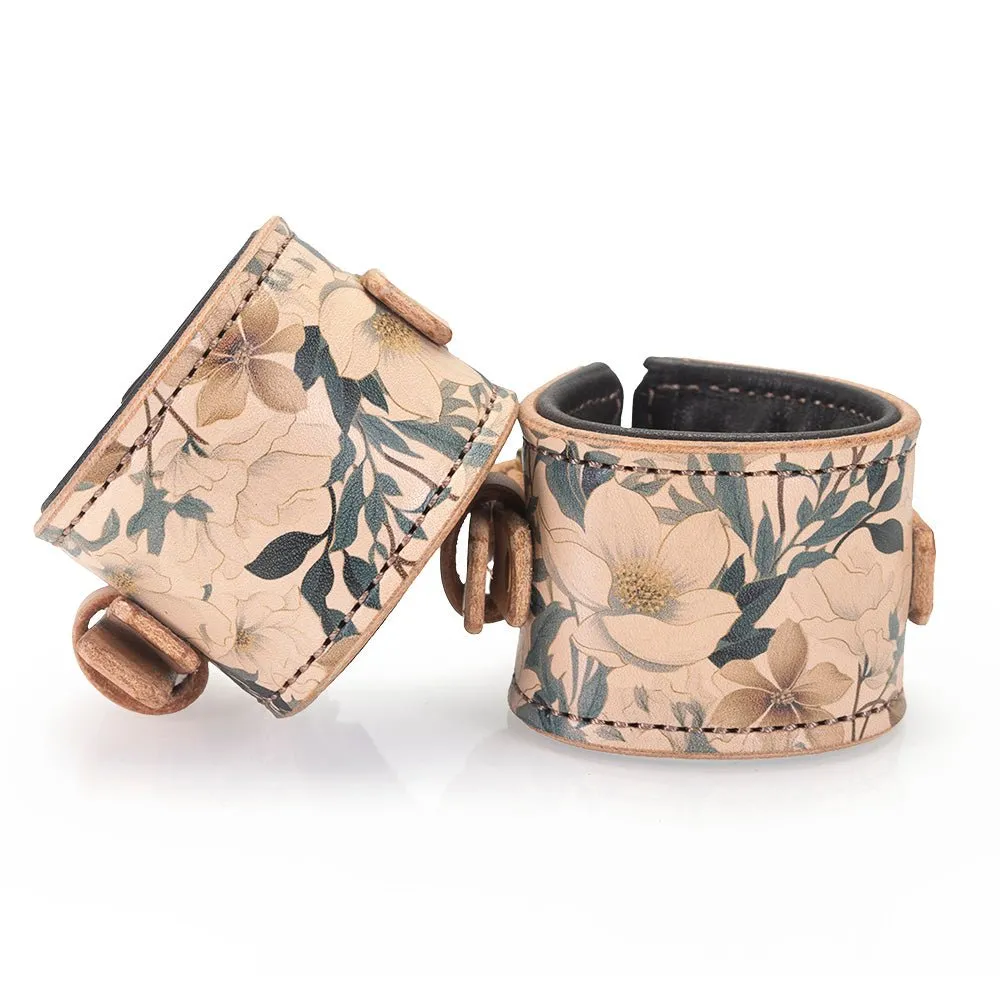 Paradise Brown Blossom Padded Cuffs