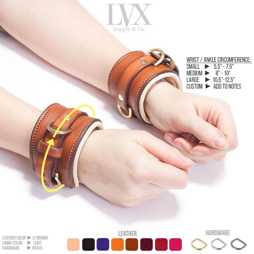Paradise Brown Blossom Padded Cuffs