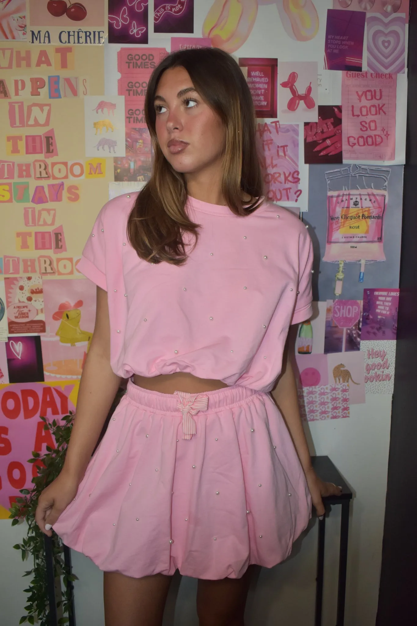 Pearl Accented Bubble Skort