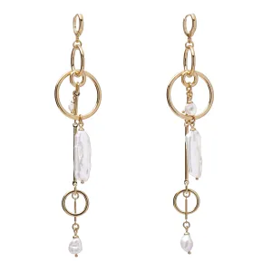 Pearl Mobile Earring in Gold