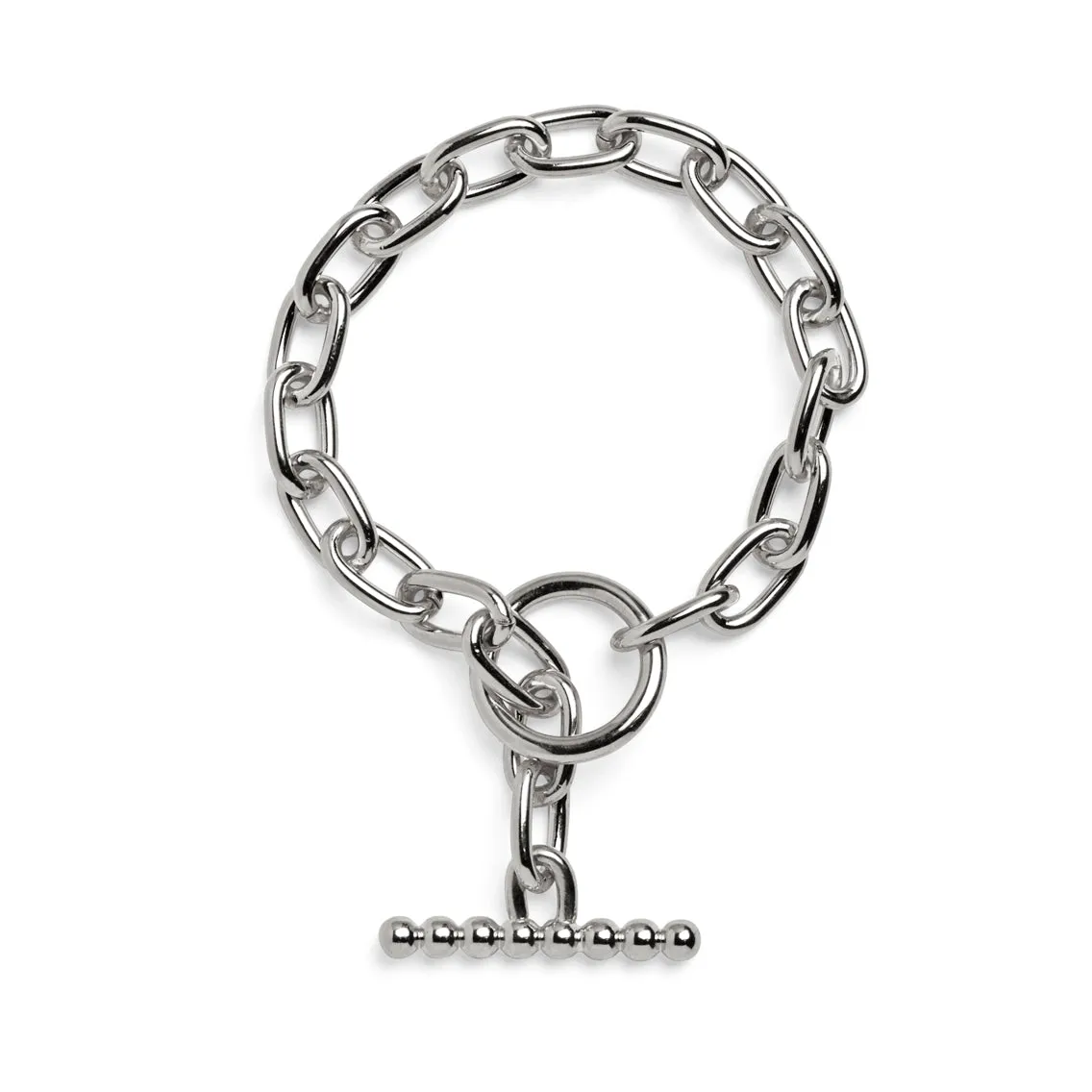 Pearled Toggle Bracelet in Silver