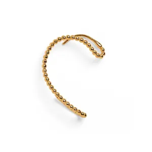 Pearled Trace Ear Cuff in Gold- Right Ear