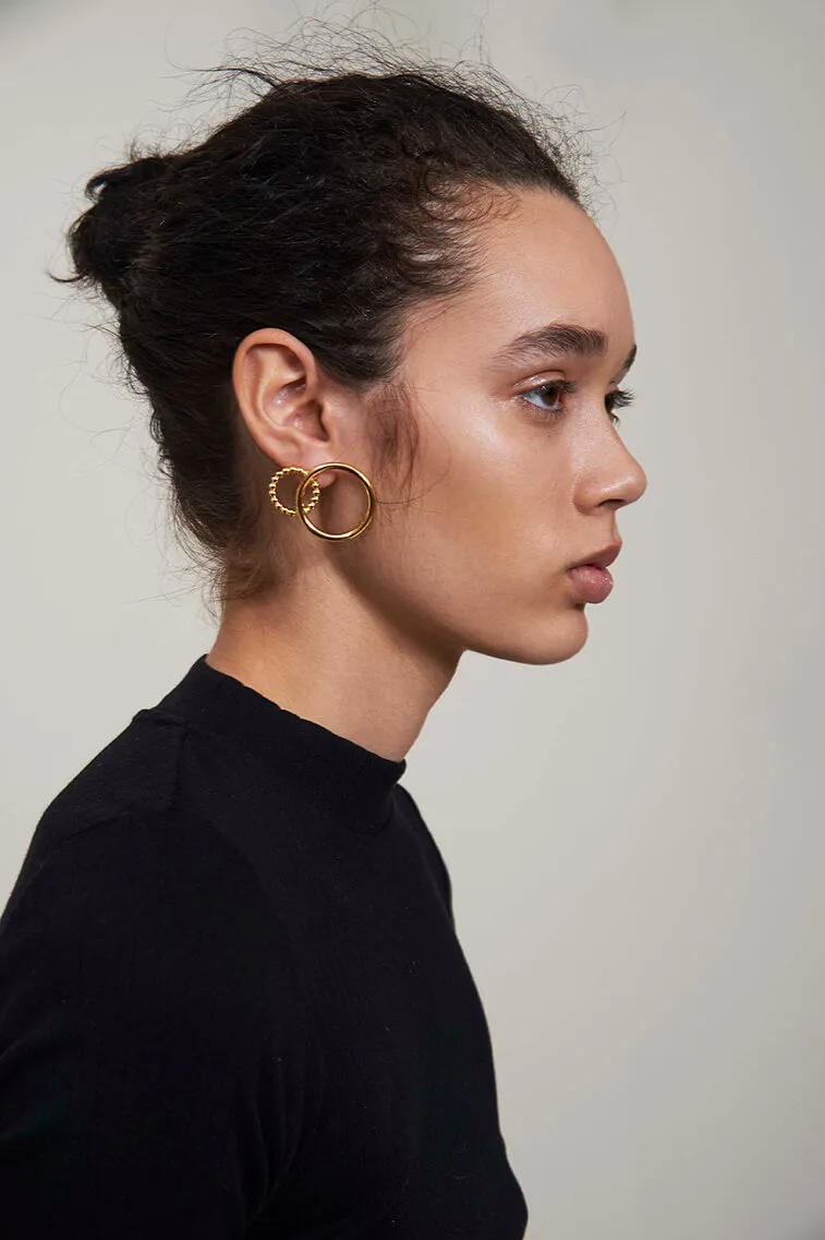 Pearled Venn Earring in Silver