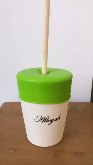 Personalised Straw Cup Green