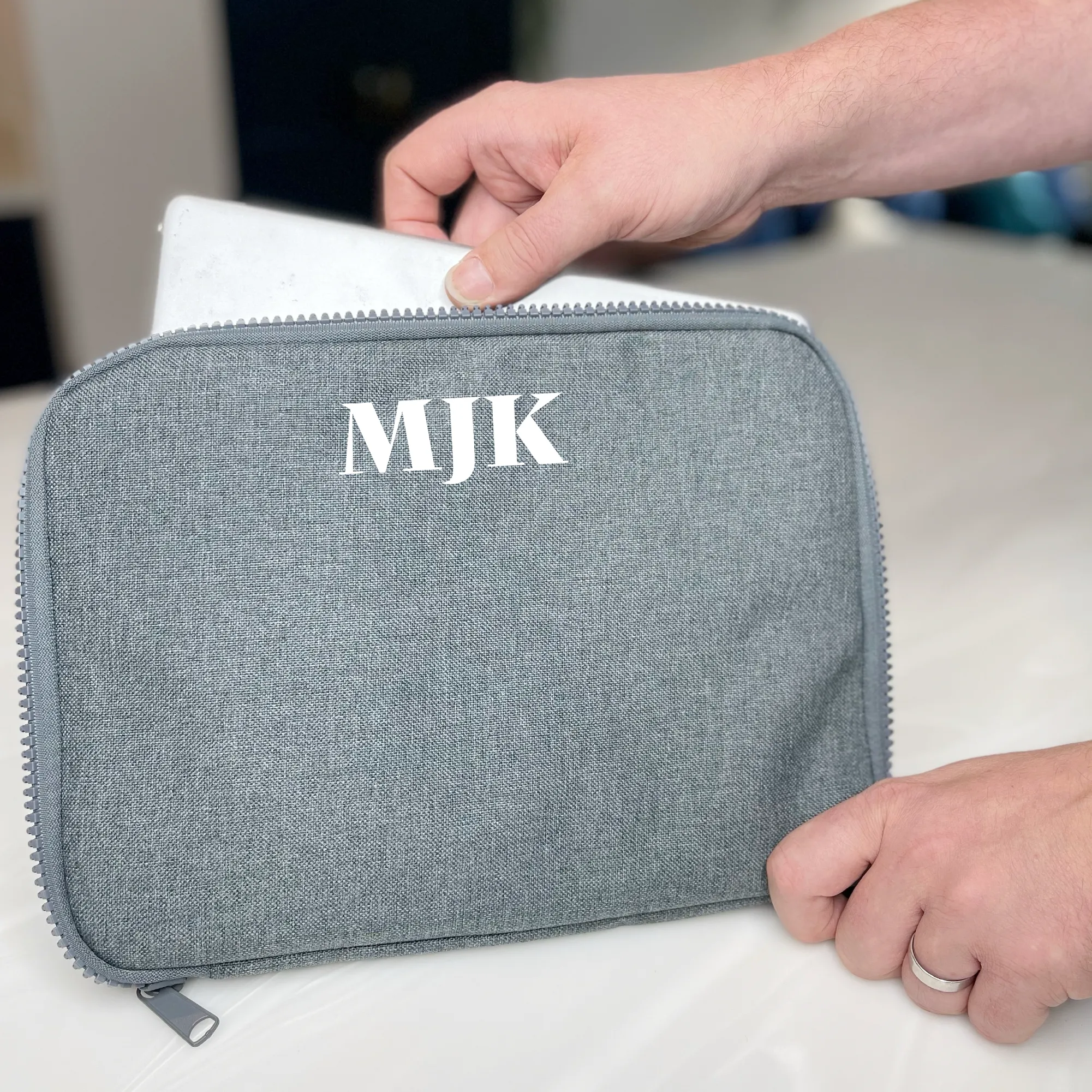 Personalised Tech Organiser With Chunky Initials
